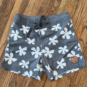Of One Sea Boys Floral Boardshort - Gray